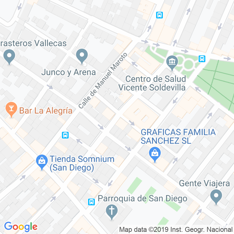 Código Postal calle Cordillera De Cuera en Madrid