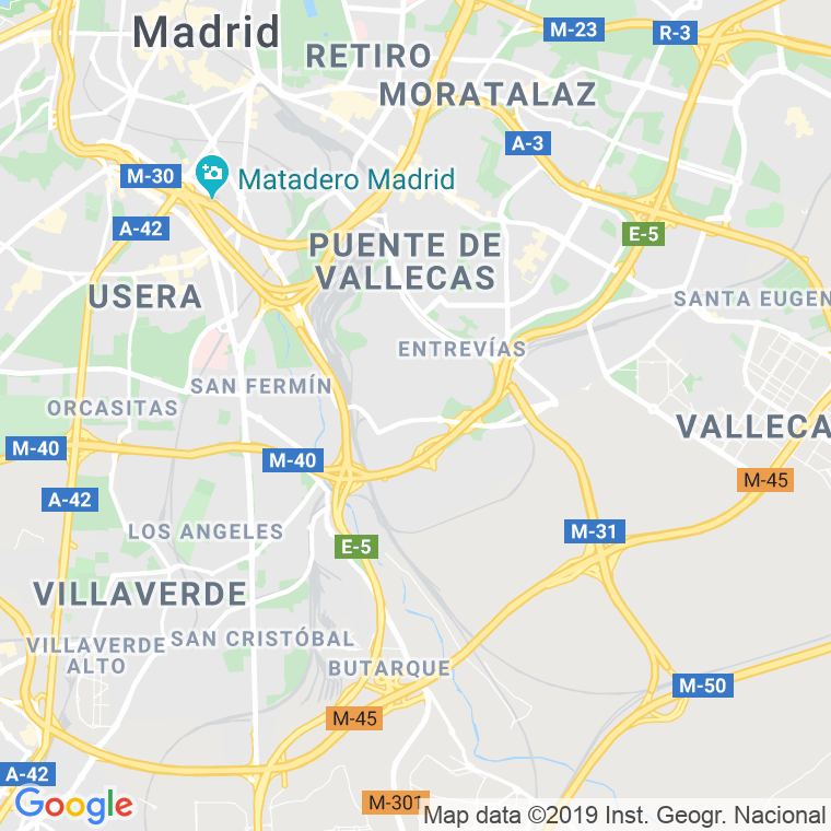Código Postal calle Deposito De Maquinas en Madrid