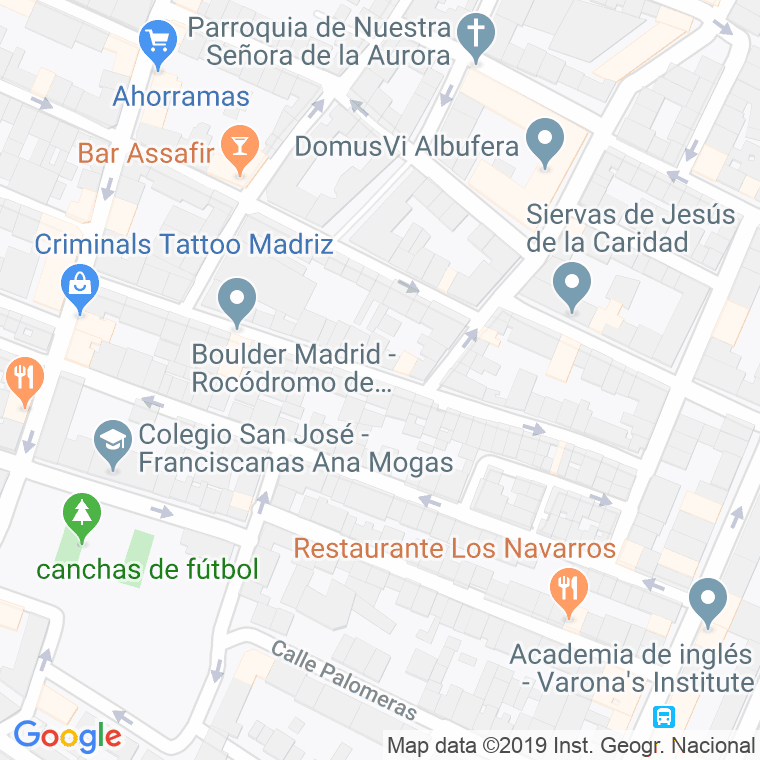 Código Postal calle Hachero en Madrid