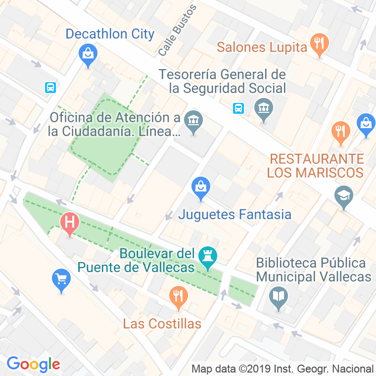 Código Postal calle Lomas De Horcajo en Madrid