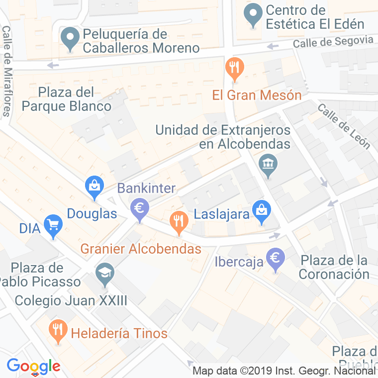 Código Postal calle Antonio Mendez en Alcobendas y La Moraleja