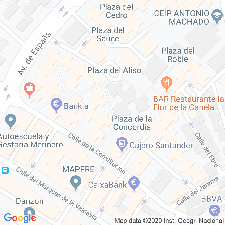 Código Postal calle Chopo, travesia en Alcobendas y La Moraleja