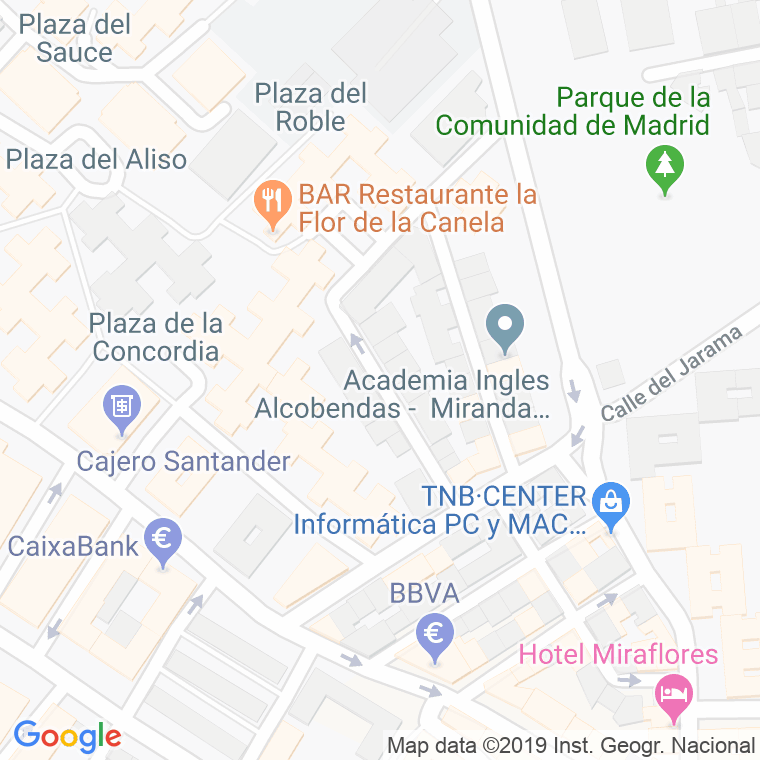 Código Postal calle Ebro en Alcobendas y La Moraleja