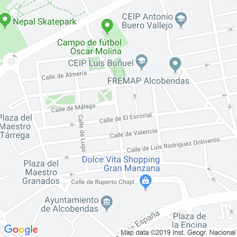 Código Postal calle Escorial, El en Alcobendas y La Moraleja