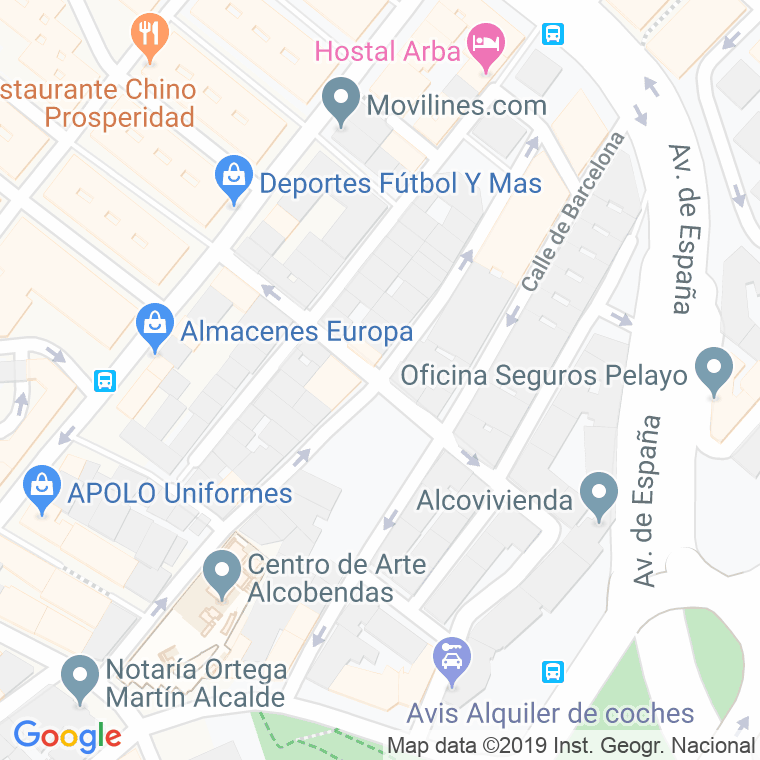 Código Postal calle Huesca, travesia en Alcobendas y La Moraleja