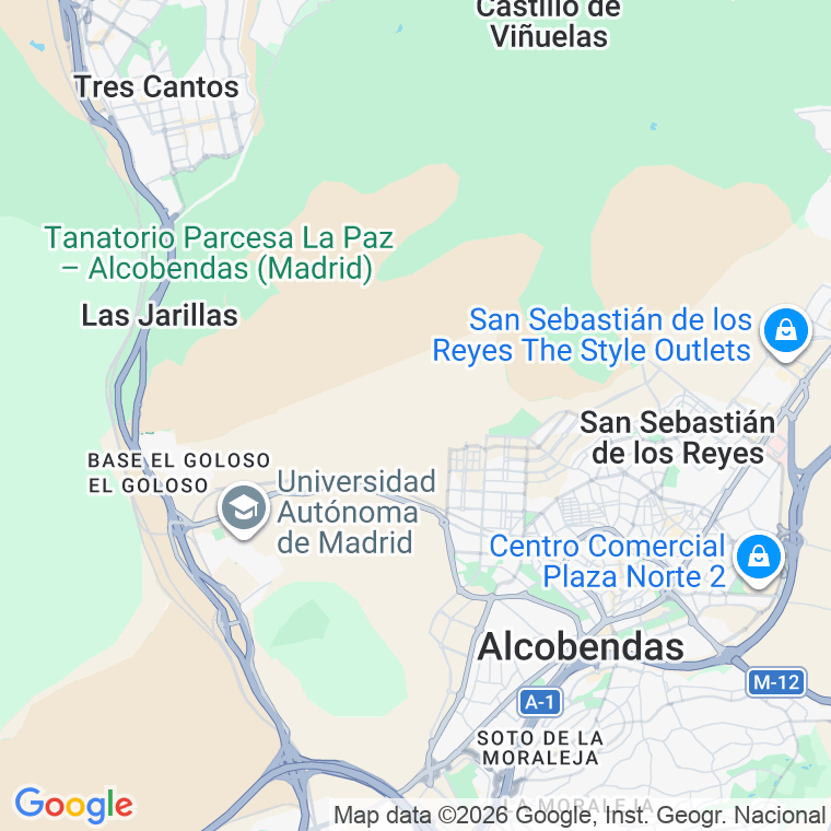 Código postal de Pino, Plaza en Alcobendas y la Moraleja