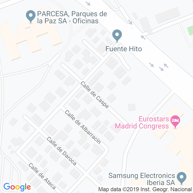 Código Postal calle Caspe en Alcobendas y La Moraleja