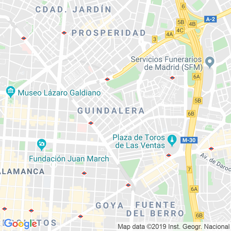 Código Postal calle Guindalera, avenida en Alcobendas y La Moraleja