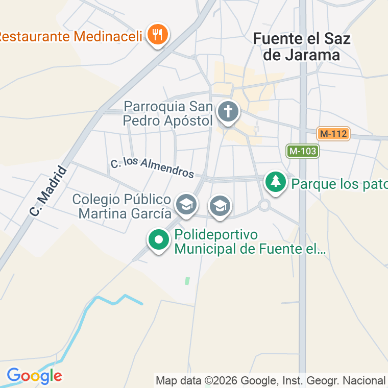 Código postal de Avda Julian Sanchez en Fuente el Saz de Jarama
