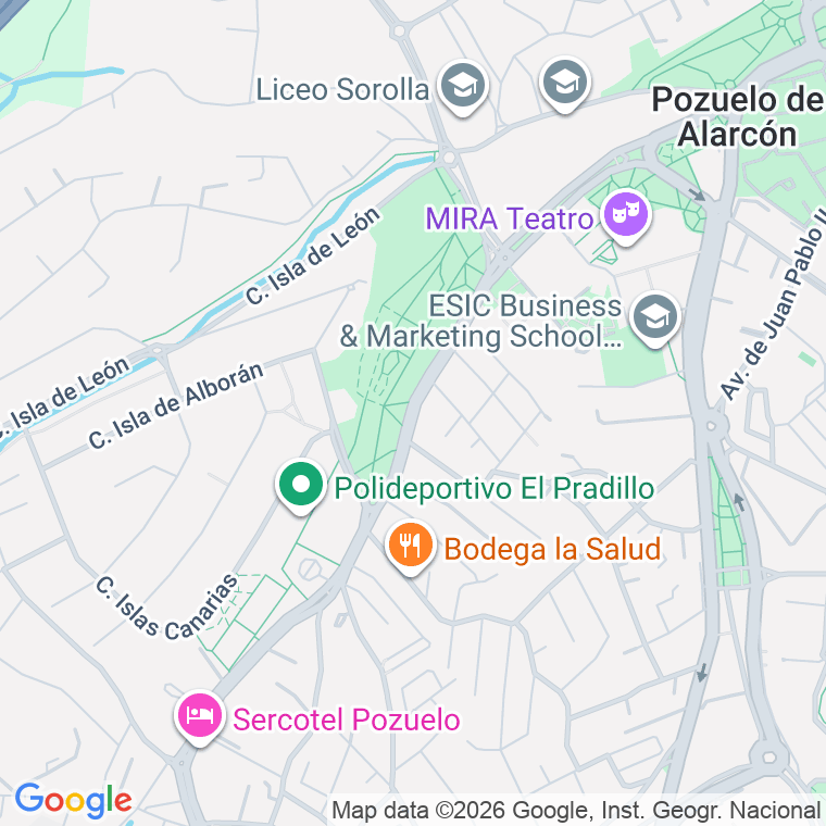 Código postal de Cmno Huertas en Pozuelo de Alarcon