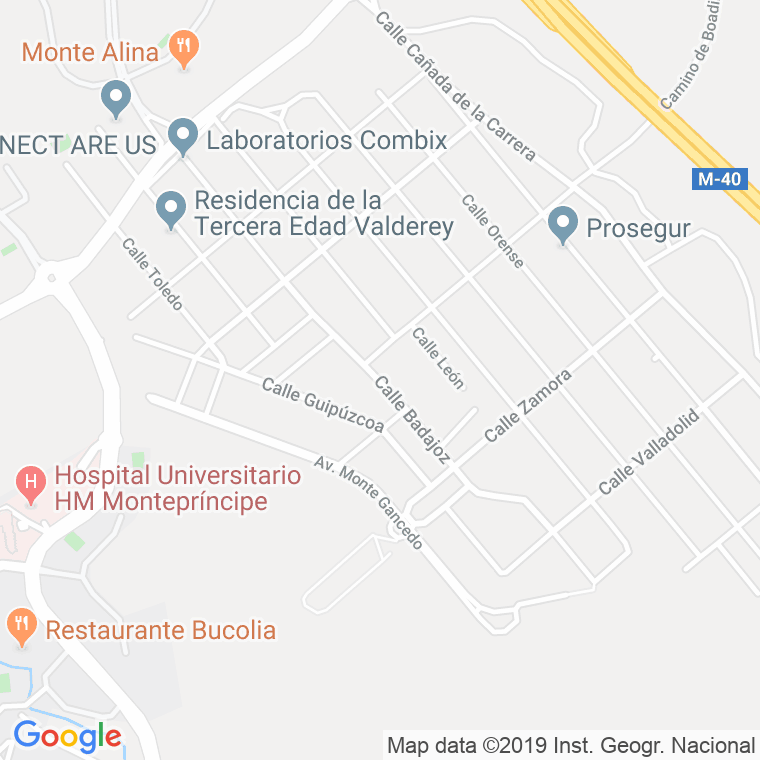 Código Postal calle Badajoz en Pozuelo de Alarcón