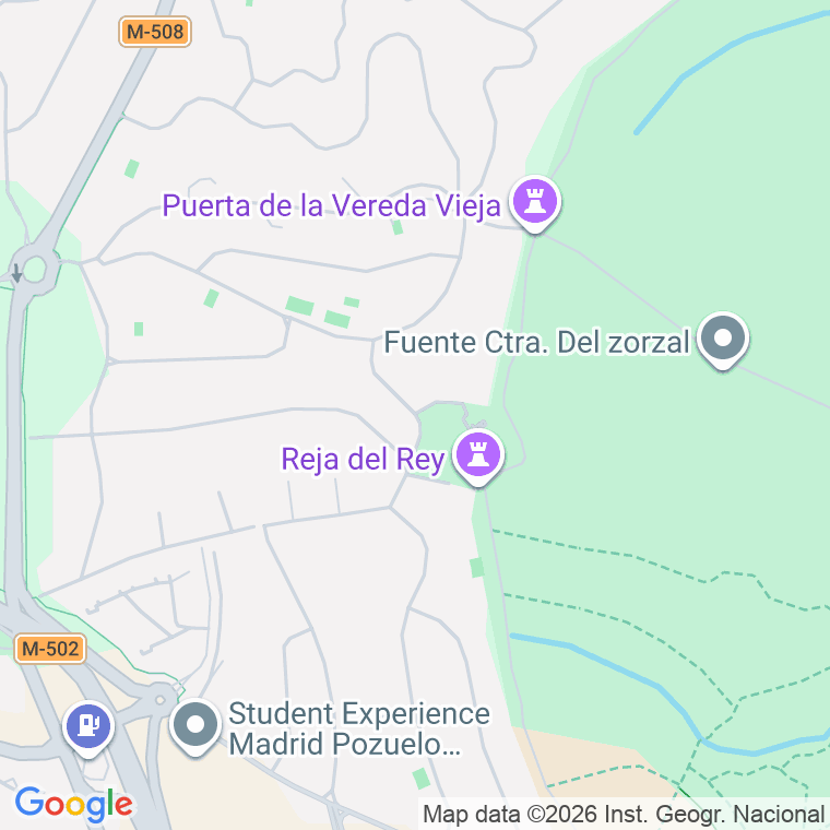 Código postal de Corzo en Pozuelo de Alarcón