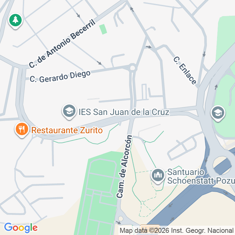 Código postal de San Juan de la Cruz en Pozuelo de Alarcón
