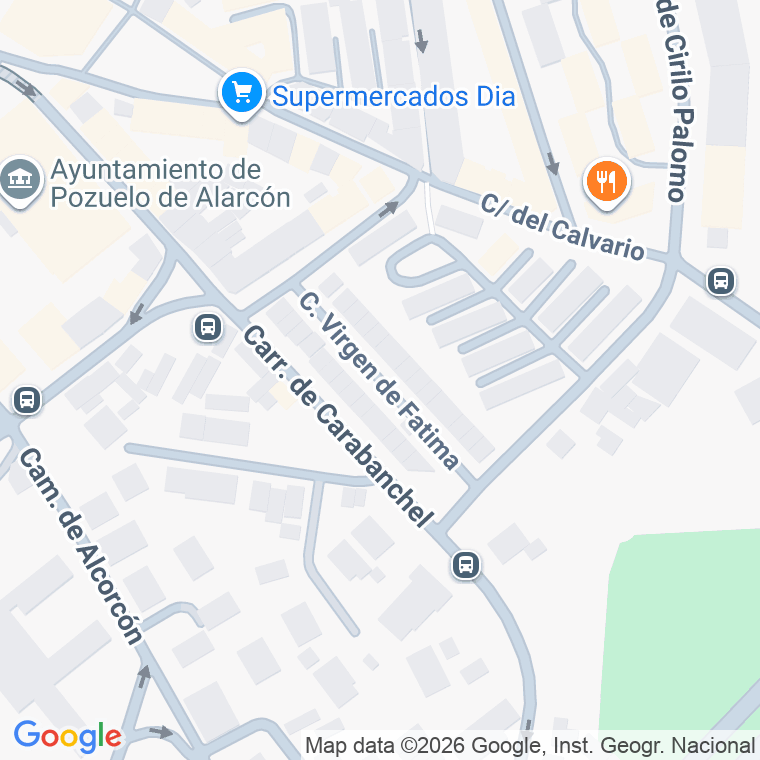 Código postal de Virgen de Fatima en Pozuelo de Alarcón
