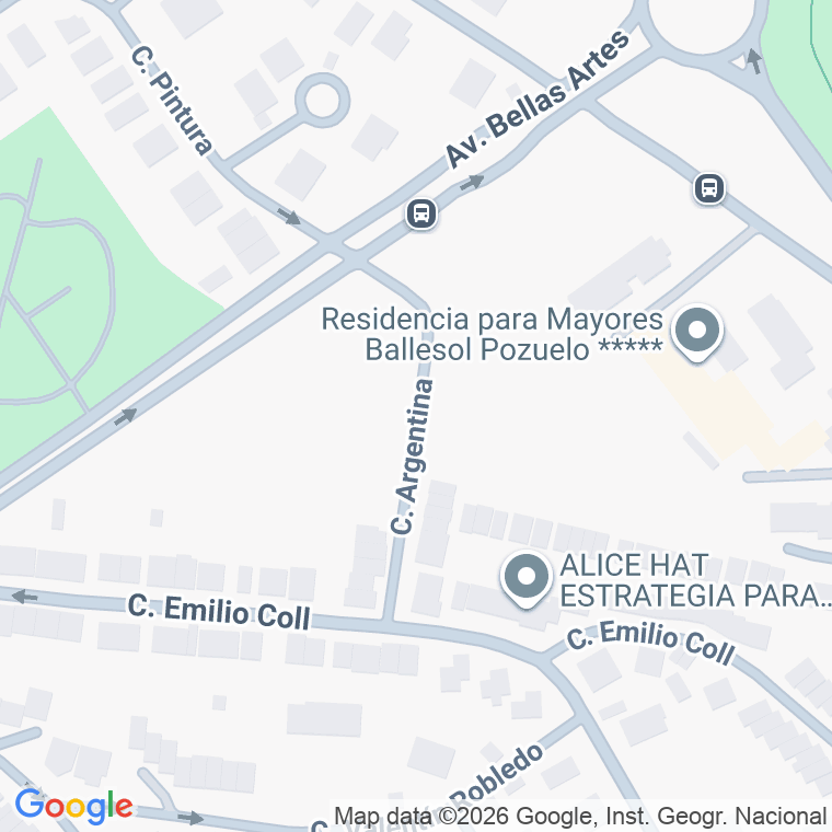 Código postal de Calle Argentina en Pozuelo de Alarcon