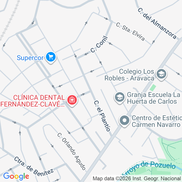 Código postal de Calle Plantio (particular Del) en Pozuelo de Alarcon