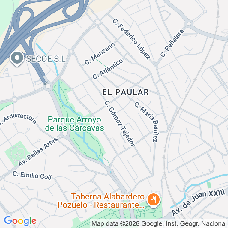 Código postal de Colonia Gomez Tejedor en Pozuelo de Alarcón