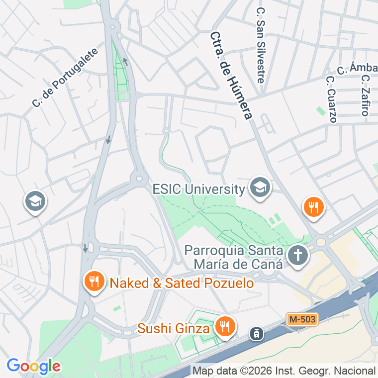 Código postal de Valdenigrales, Avenida en Pozuelo de Alarcón
