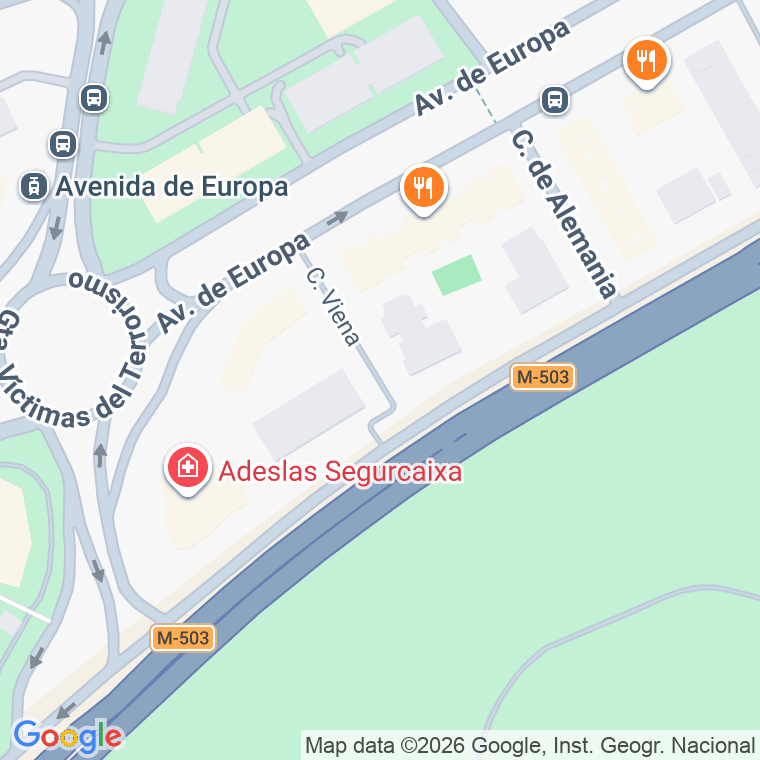 Código postal de Viena en Pozuelo de Alarcón