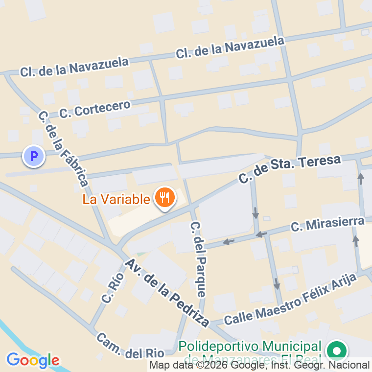 Código postal de Calle Parque (del) en Manzanares el Real