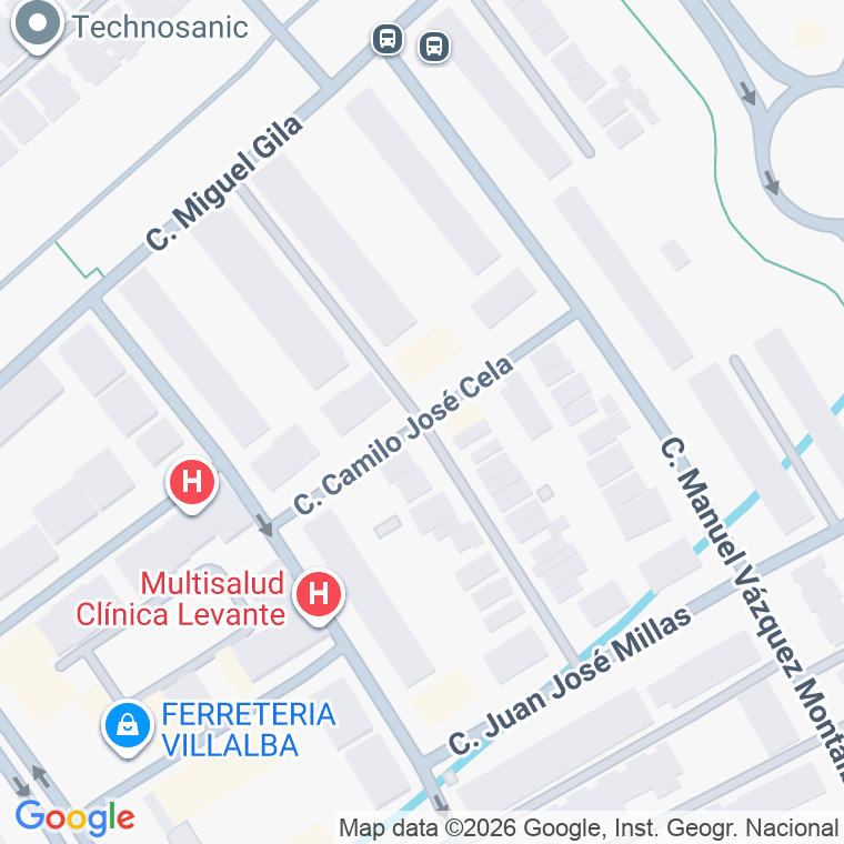 Código postal de Calle Camilo Jose Cela en Partija-santa Monica (la)
