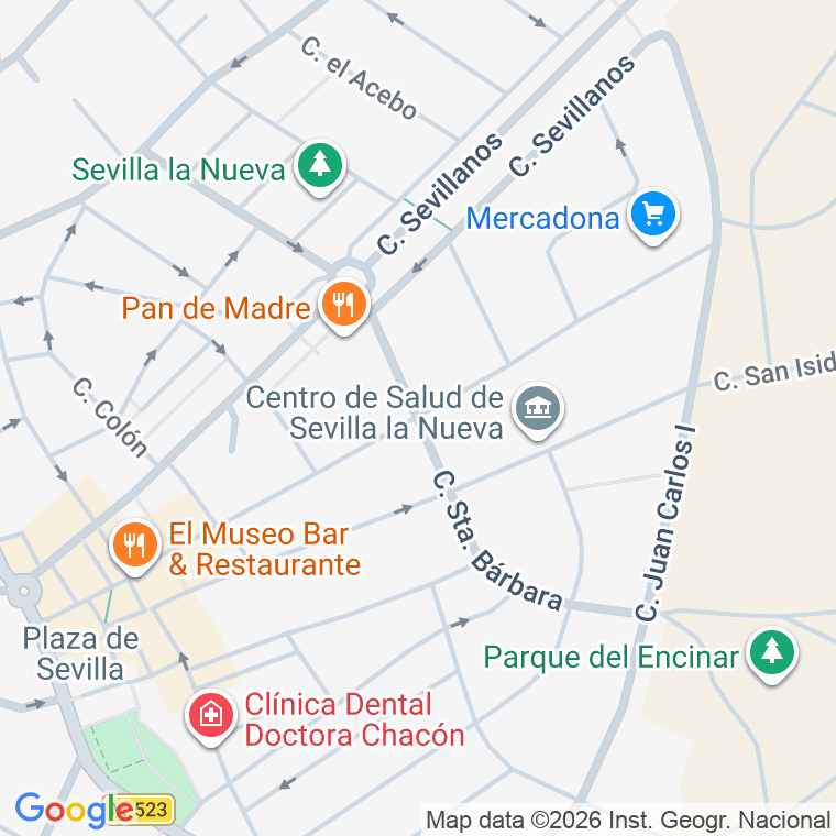 Código postal de Calle Jose Antonio en Sevilla la Nueva