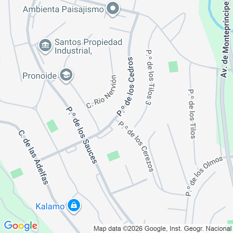 Código postal de Paseo Cedros (de Los) en Urbanizaciones Este
