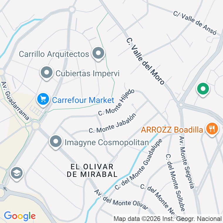 Código postal de Calle Monte Hijedo (del) en Urbanizaciones Noroeste