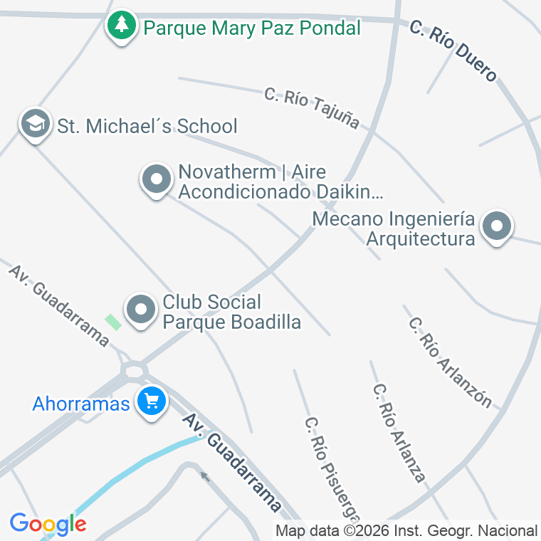 Código postal de Calle Rio Tietar en Urbanizaciones Noroeste