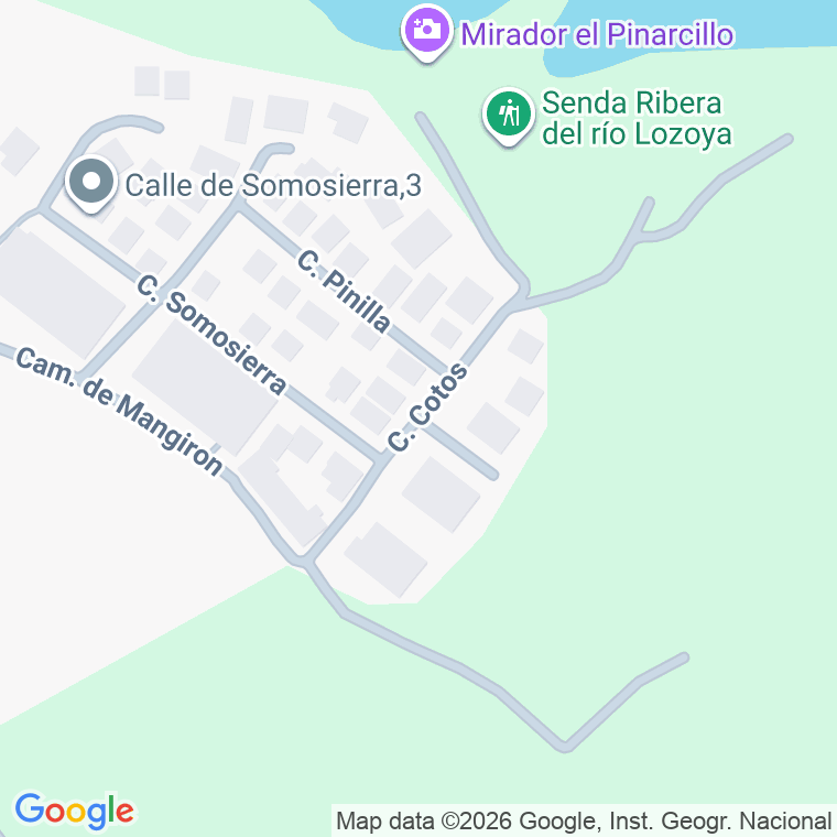 Código postal de Calle Cotos en Buitrago del Lozoya