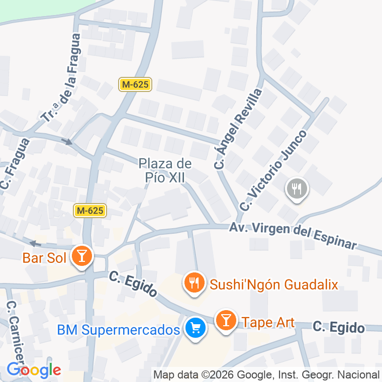Código postal de Trva Virgen del Espinar en Guadalix de la Sierra