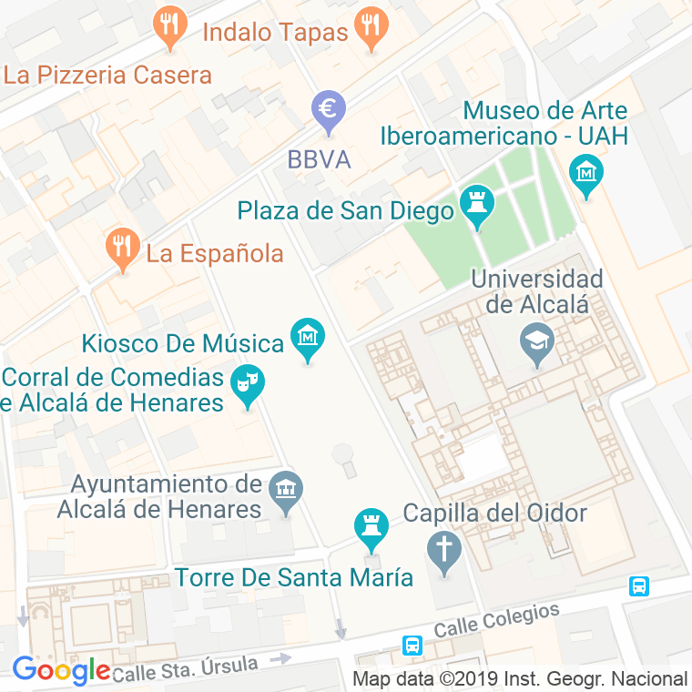 Código Postal calle Cervantes, plaza en Alcalá de Henares