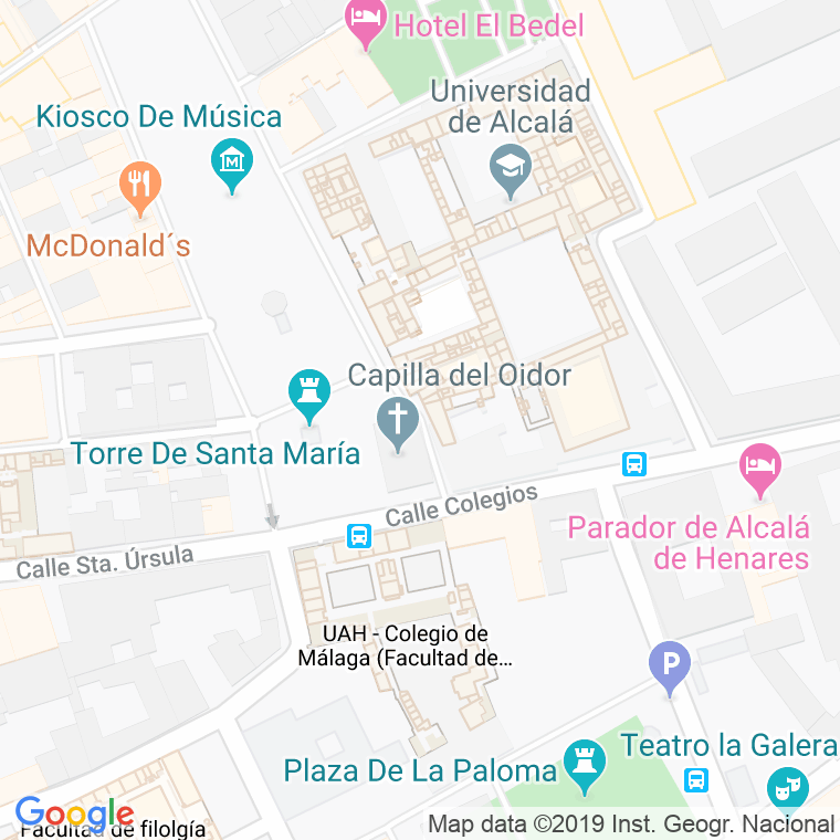 Código Postal calle Santa Maria, callejon en Alcalá de Henares
