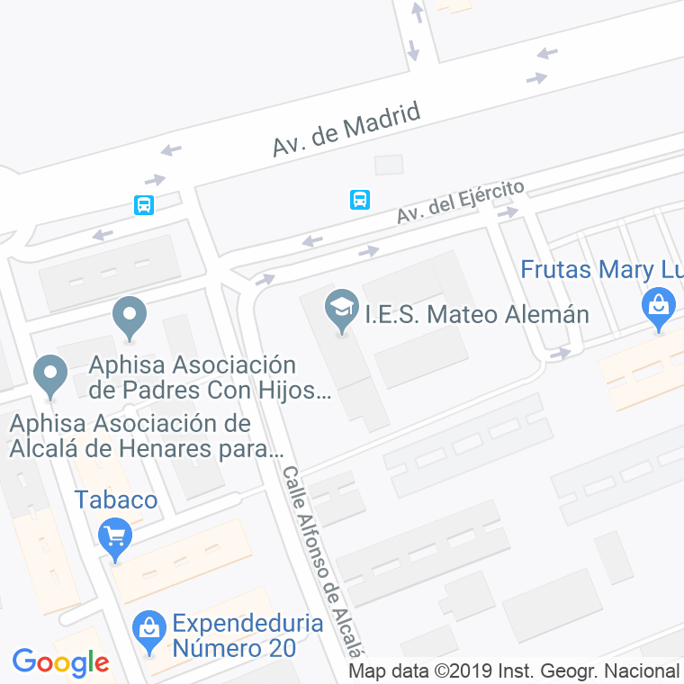 Código Postal calle Mateo Aleman en Alcalá de Henares