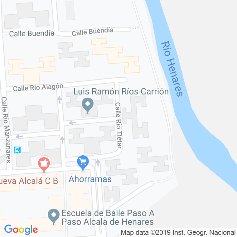 Código Postal calle Rio Tietar en Alcalá de Henares