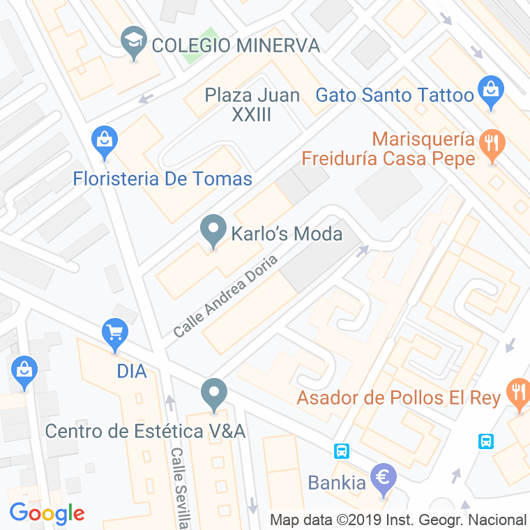 Código Postal calle Andrea Doria en Alcalá de Henares