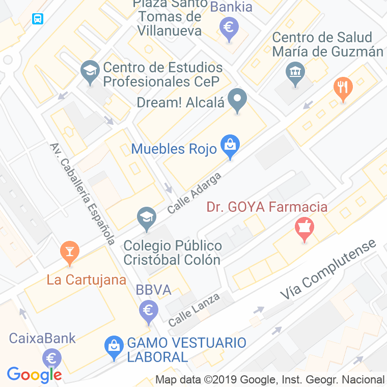 Código Postal calle Adarga en Alcalá de Henares