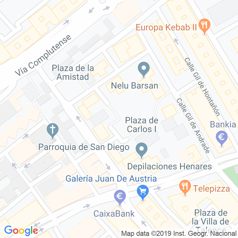 Código Postal calle Carlos I, plaza en Alcalá de Henares