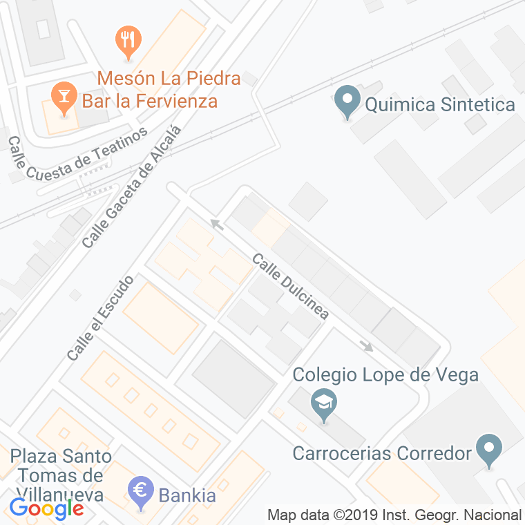 Código Postal calle Dulcinea en Alcalá de Henares