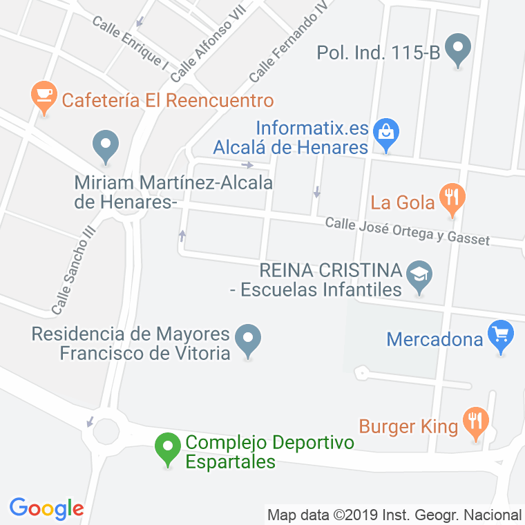 Código Postal calle Fernan Caballero en Alcalá de Henares