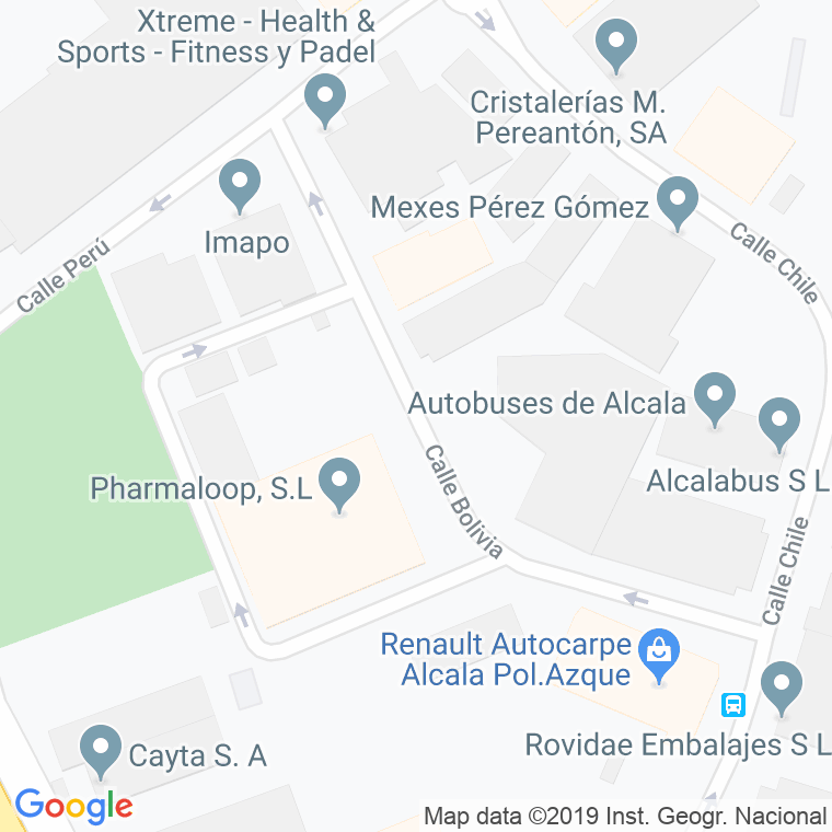 Código Postal calle Bolivia en Alcalá de Henares