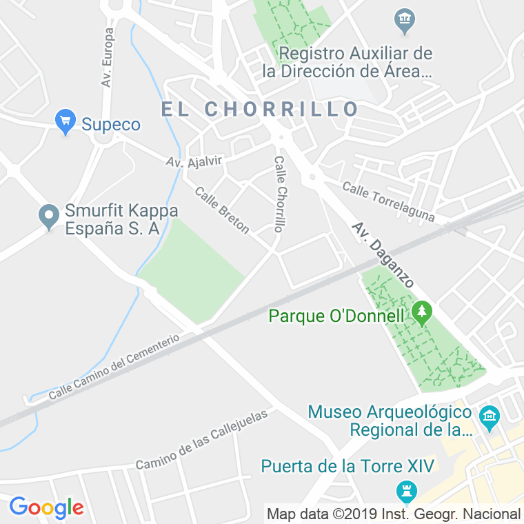 Código Postal calle Chorrillo en Alcalá de Henares