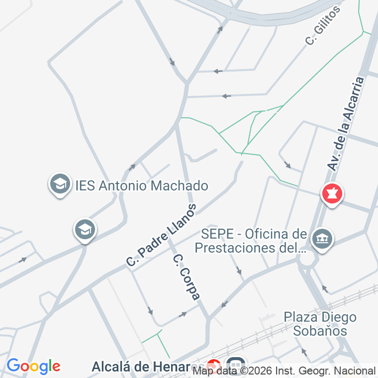 Código postal de Padre Llanos en Alcalá de Henares