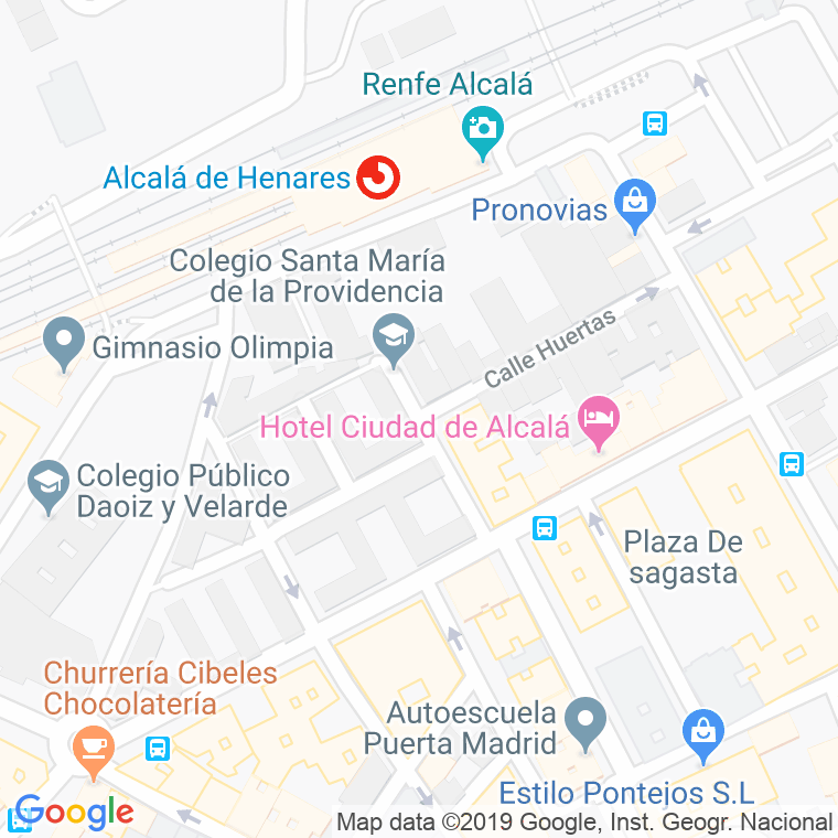 Código Postal calle Huertas en Alcalá de Henares