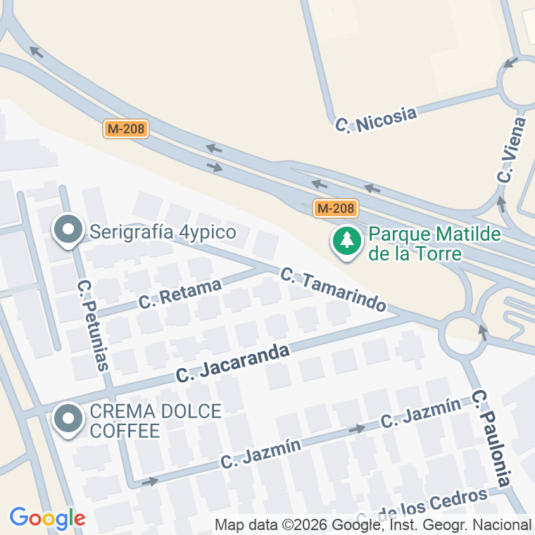 Código postal de Calle Tamarindo en Velilla de San Antonio