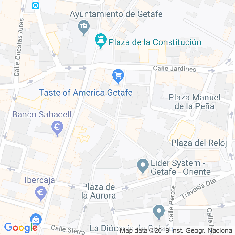 Código Postal calle Don Agustin De La Cruz en Getafe