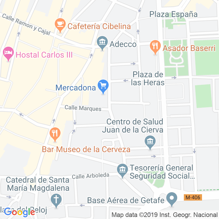 Código Postal calle Escano, Del en Getafe