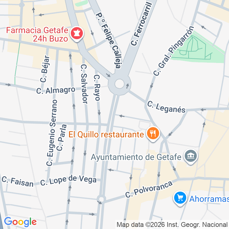 Código postal de Padre Blanco en Getafe