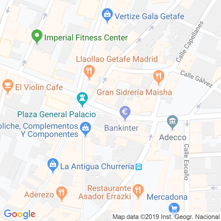 Código Postal calle General Palacios, Del, avenida (Impares Del 1 Al Final)  (Pares Del 2 Al Final) en Getafe