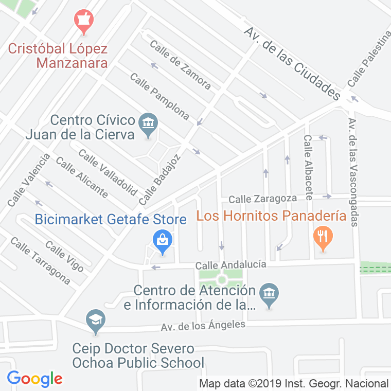 Código Postal calle Aragon, avenida en Getafe